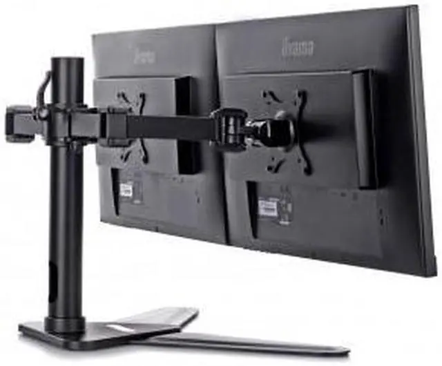 Alt view image 5 of 6 - Iiyama DS1002D-B1 - Stand for 2 monitors (adjustable arm) - black - screen size: 10"-30" - desktop stand - for ProLite E