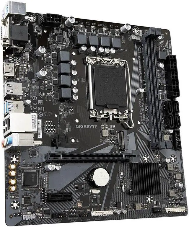 Alt view image 5 of 7 - GIGABYTE H610M H V2 DDR4 motherboard (LGA1700) Supports 13th Generation Intel® Core Processors and 12th Generation Intel® Core, Pentium® Gold and Celeron® Processors*
