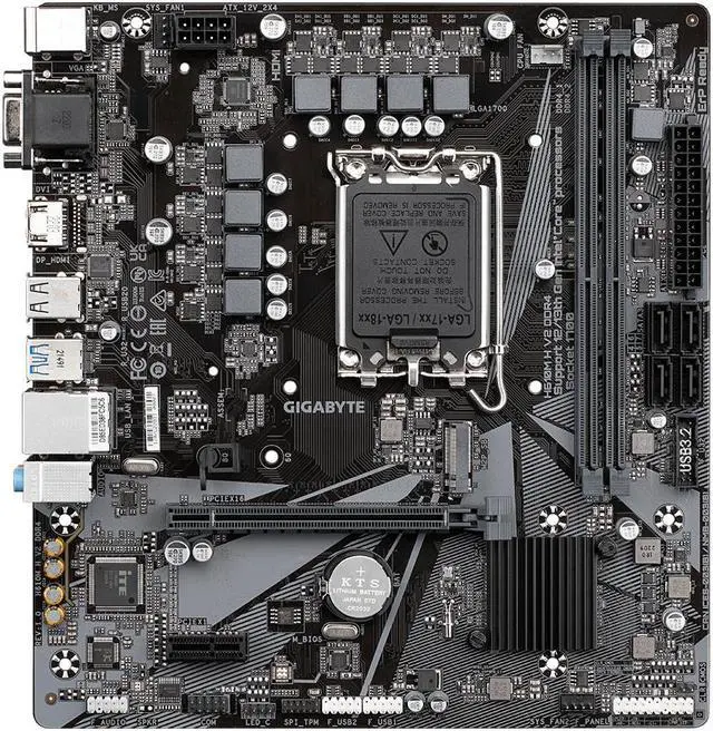 Alt view image 2 of 7 - GIGABYTE H610M H V2 DDR4 motherboard (LGA1700) Supports 13th Generation Intel® Core Processors and 12th Generation Intel® Core, Pentium® Gold and Celeron® Processors*