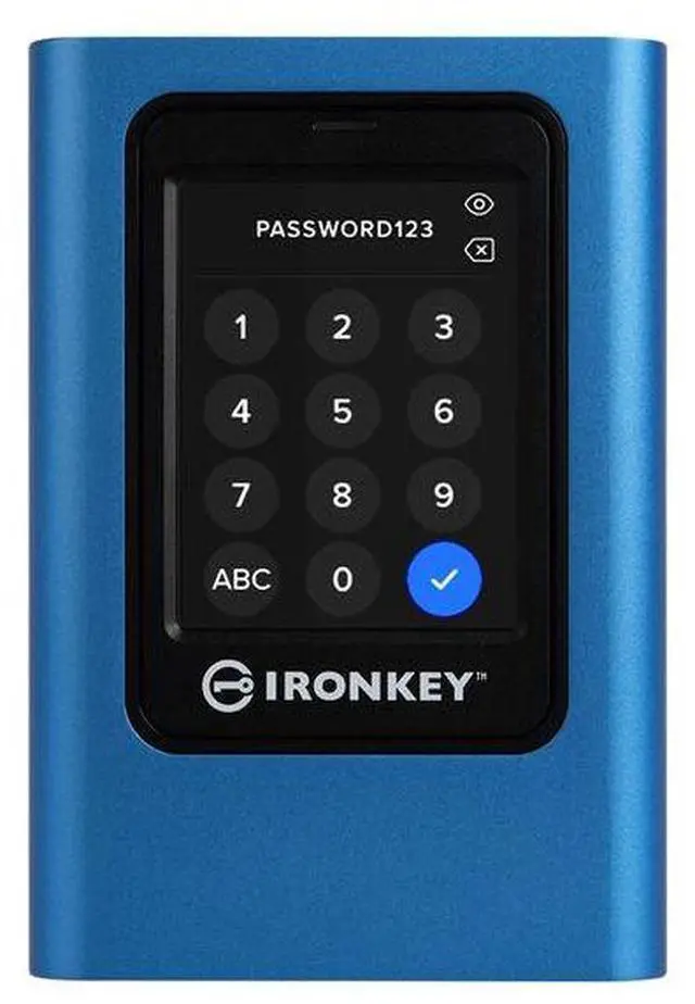 Alt view image 20 of 20 - Kingston IronKey Vault Privacy 80 960GB External SSD | FIPS 197 | XTS-AES 256GB Encrypted | Touch Screen PIN | Secure Data Protection | IKVP80ES/960G