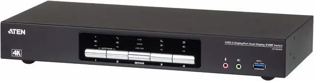 Alt view image 2 of 7 - ATEN CS1944DP 4-Port USB 3.0 4K DisplayPort Dual Display KVMP Switch w/3-Yr Warranty