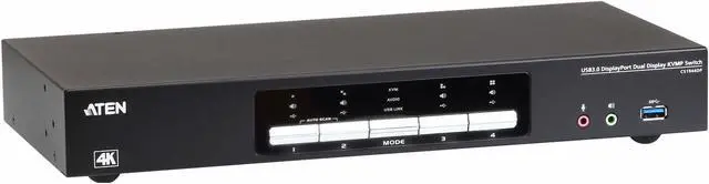 Alt view image 7 of 7 - ATEN CS1944DP 4-Port USB 3.0 4K DisplayPort Dual Display KVMP Switch w/3-Yr Warranty