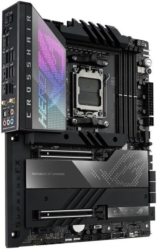 Alt view image 7 of 9 - ASUS ROG Crosshair X670E Hero AMD X670 Socket AM5 ATX DDR5 Motherboard