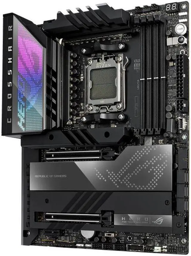 Alt view image 9 of 9 - ASUS ROG Crosshair X670E Hero AMD X670 Socket AM5 ATX DDR5 Motherboard
