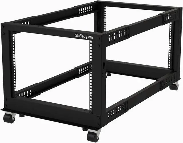 Alt view image 2 of 5 - StarTech 8U 19" Open Frame Server Rack Compact 4 Post 4POSTRACK8U