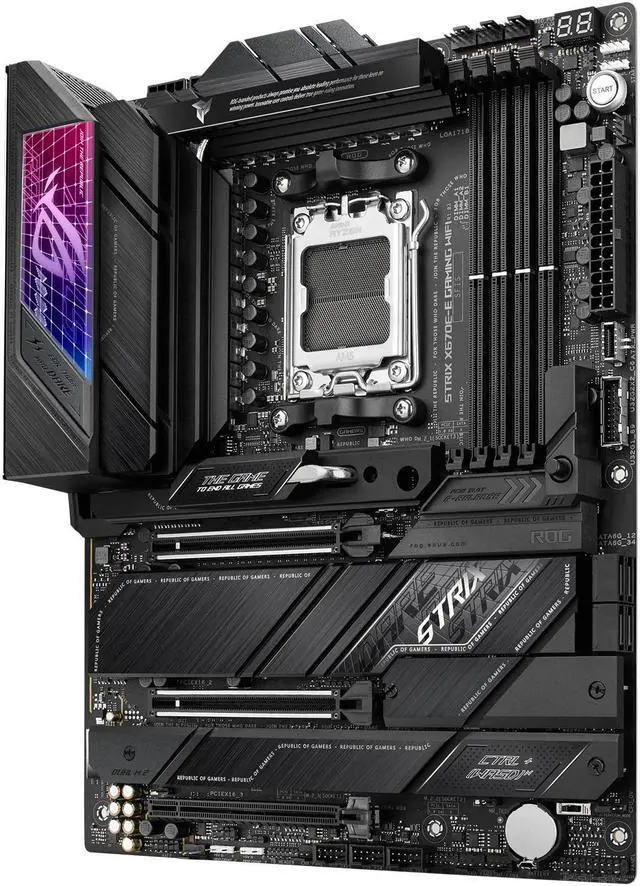 Alt view image 7 of 9 - Asus ROG Strix X670E-E Gaming AMD X670 Socket AM5 ATX DDR5 Motherboard