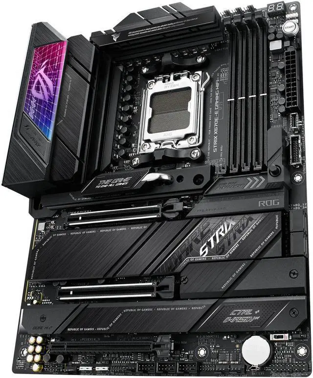 Alt view image 9 of 9 - Asus ROG Strix X670E-E Gaming AMD X670 Socket AM5 ATX DDR5 Motherboard