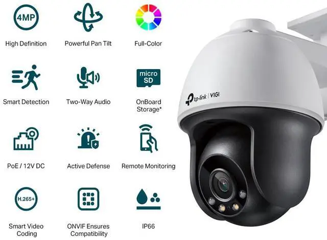 Alt view image 3 of 4 - TP-Link VIGI C540 V1 - Network surveillance camera - pan / tilt - turret - outdoor - weatherproof - colour (Day&Night) -