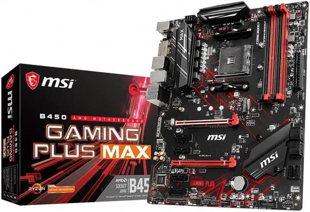 Alt view image 6 of 9 - MSI B450 GAMING PLUS MAX AM4 AMD B450 SATA 6Gb/s ATX AMD Motherboard