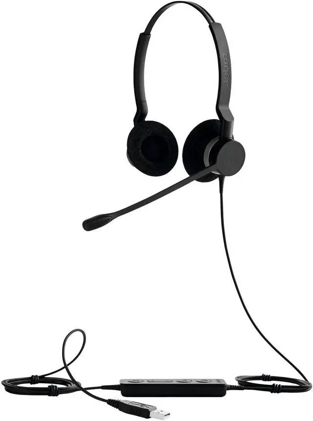 Alt view image 13 of 13 - Jabra Biz 2300 USB UC Duo Wired Headset