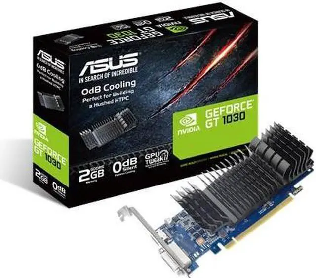 Alt view image 6 of 7 - ASUS GT1030-SL-2G-BRK - Graphics card - GF GT 1030 - 2 GB GDDR5 - PCIe 3.0 low profile - DVI, HDMI - fanless