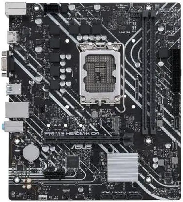 Alt view image 2 of 7 - Asus Prime H610M-K D4 Intel LGA 1700 Micro ATX DDR4 Motherboard