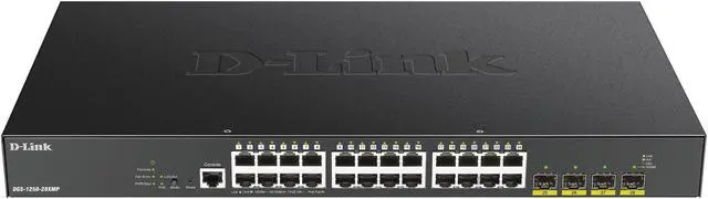 Alt view image 5 of 7 - D-Link DGS 1250-28XMP - Switch - L3 Lite - smart - 24 x 10/100/1000 (PoE) + 4 x 10 Gigabit SFP+ - rack-mountable - PoE (