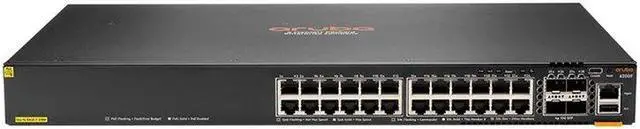 Main image of HPE Aruba 6200F 24G Class4 PoE 4SFP+ 370W Switch - Switch - L3 - Managed - 24 x 10/100/1000 (PoE+) + 4 x 1 Gigabit / 10