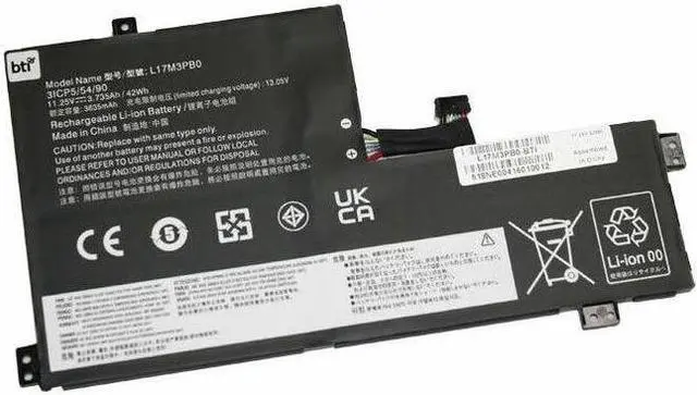 Main image of BTI L17M3PB0-BTI 3-cell 11.25V Li-Ion Notebook Battery
