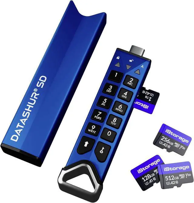 Alt view image 9 of 9 - iStorage datAshur SD, hardware encrypted USB type-C flash drive, designed to incorporate removable iStorage microSD Cards (sold separately), password protected, FIPS compliant (IS-FL-DSD-256-SP)