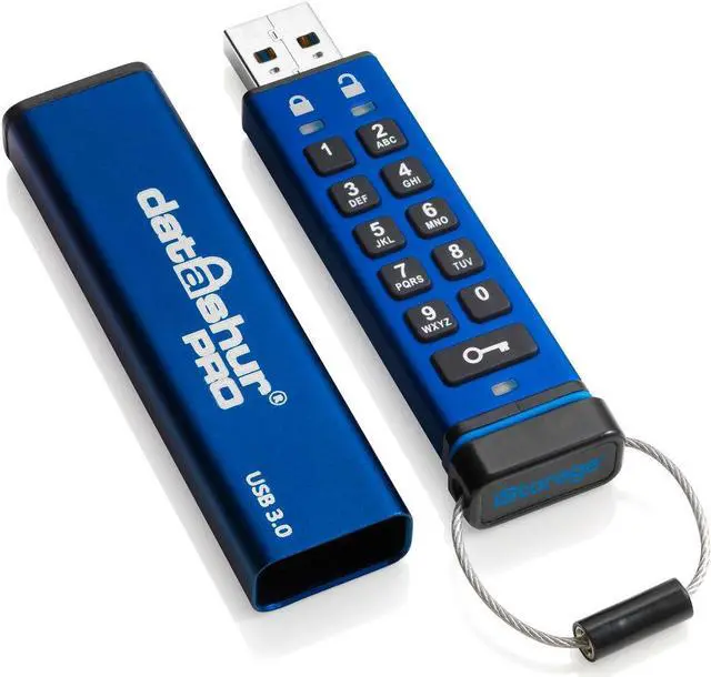Alt view image 9 of 11 - iStorage datAshur Pro 32GB USB Flash Drive 256bit AES Encryption IS-FL-DA3-256-32