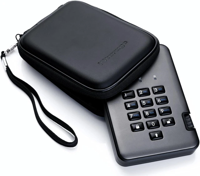 Alt view image 11 of 11 - iStorage diskAshur PRO2 HDD 2TB Secure portable Hard Drive FIPS Level 3 certified - password protected, dust and water resistant, military grade hardware encryption.IS-DAP2-256-2000-C-X
