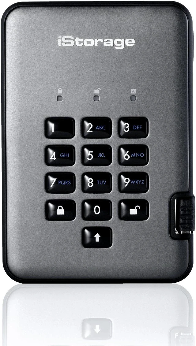 Alt view image 8 of 11 - iStorage diskAshur PRO2 HDD 2TB Secure portable Hard Drive FIPS Level 3 certified - password protected, dust and water resistant, military grade hardware encryption.IS-DAP2-256-2000-C-X