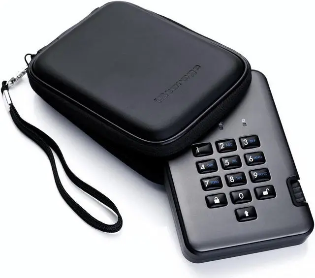 Alt view image 10 of 10 - iStorage diskAshur PRO2 SSD 4TB Secure portable solid state drive FIPS Level 2 certified - password protected, dust and water resistant, military grade hardware encryption IS-DAP2-256-SSD-4000-C-G