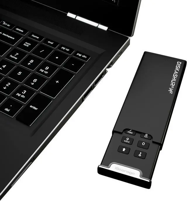 Alt view image 12 of 13 - iStorage diskAshur M2 1TB - PIN authenticated, hardware encrypted USB 3.2 portable SSD. Ultra-fast, FIPS compliant, Rugged & Portable (IS-DAM2-256-1000)