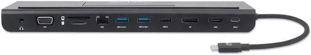 Alt view image 13 of 20 - Manhattan Usb-C 11-In-1 Triple-Monitor Docking Station With Mst