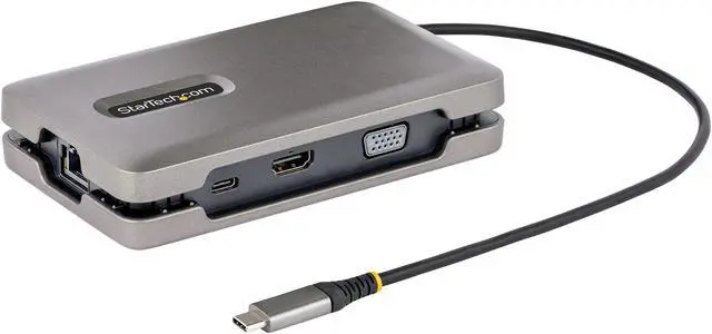 Alt view image 2 of 15 - StarTech USB-C Multiport Adapter Dual Monitor Docking Station DKM31C3HVCPD
