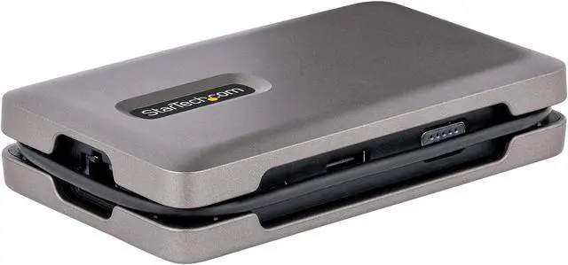 Alt view image 4 of 15 - StarTech USB-C Multiport Adapter Dual Monitor Docking Station DKM31C3HVCPD