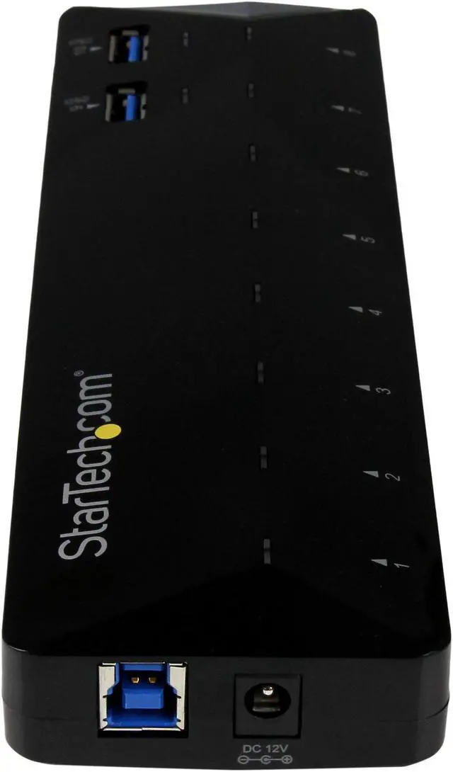 Alt view image 7 of 11 - StarTech ST103008U2C StarTech.com 10-Port USB 3.0 Hub with Charge and Sync Ports - 2 x 1.5A Ports - Desktop USB Hub and Fast-Charging Station - USB - External - 10 USB Port(s) - 10 USB 3.0 Port(s) -