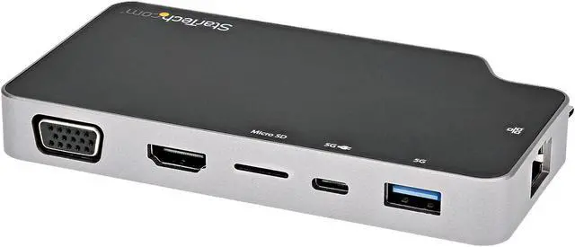 Alt view image 2 of 12 - StarTech USB-C Multiport HDMI VGA USB MicroSD Mini Dock Adapter CDP2HVGUASPD