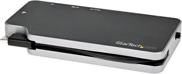 Alt view image 3 of 12 - StarTech USB-C Multiport HDMI VGA USB MicroSD Mini Dock Adapter CDP2HVGUASPD