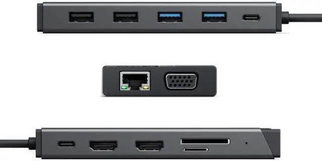 Alt view image 5 of 7 - Alogic USB-C 12-in-1 Dual Display Mini Dock MV2 DUCDMV2
