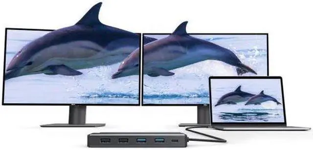 Alt view image 7 of 7 - Alogic USB-C 12-in-1 Dual Display Mini Dock MV2 DUCDMV2