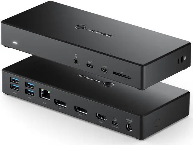 Alt view image 3 of 16 - alogic ma3-triple display docking station, usb-c dock with 100w pd (laptop charging), 2xdisplayport, hdmi, 2xusb-c 3.1 gen 2,2xusb-a 3.1 gen1,2xusb-a 2.0,audio jack,ethernet,sd card reader.