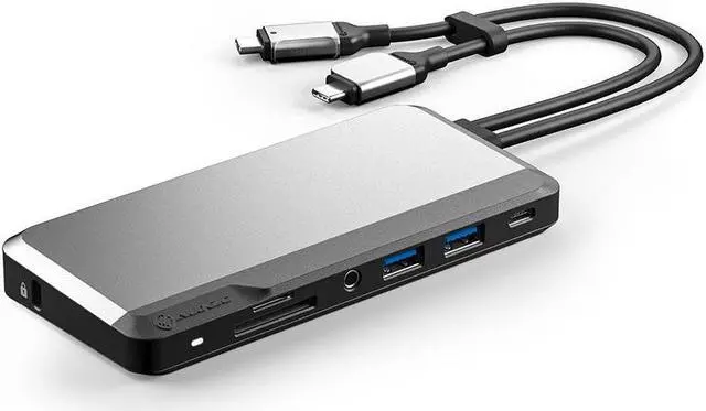 Alt view image 14 of 14 - StarTech USB C Multiport Adapter, Dual HDMI Video, 4K 60Hz, 2Pt 5Gbps USB-A Hub, 100W Power Delivery Pass-Through/GbE/SD/MicroSD, 12"/30cm Cable, Travel Dock, Laptop Docking Station
