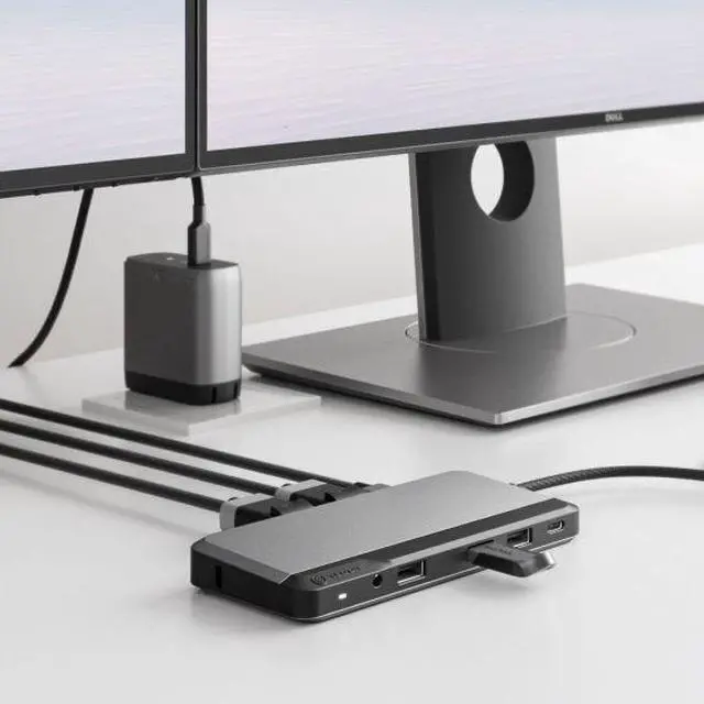 Alt view image 3 of 12 - Alogic USB-C Dual Display Dock MX2 Lite DisplayPort Edition U1CADSGR