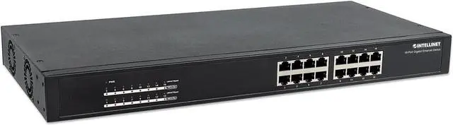 Alt view image 7 of 9 - Intellinet 16-Port Gigabit Ethernet PoE+ Switch, 16 x PoE ports, IEEE 802.3at/af Power-over-Ethernet (PoE+/PoE), Endspan, Rackmount