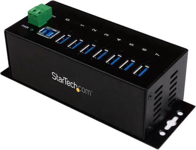 Alt view image 4 of 7 - Add Seven Usb 3.0 Ports With This Din Rail Or Surface-Mountable Metal Hub - 15Kv