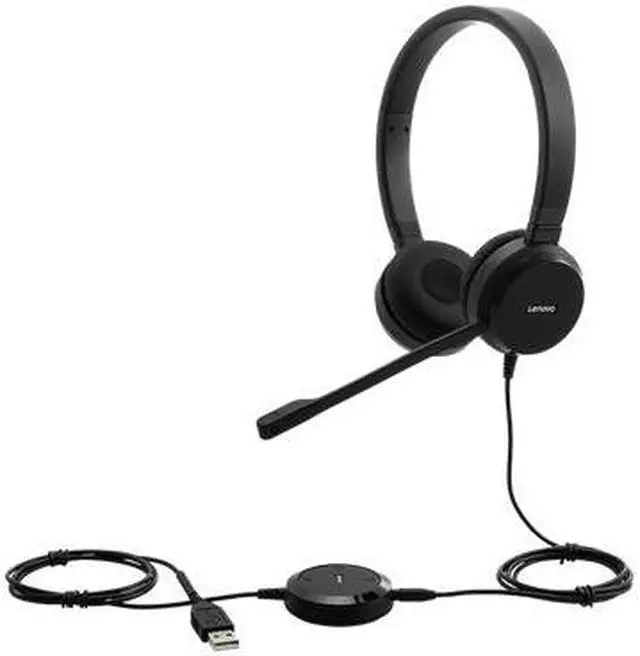 Alt view image 14 of 14 - Lenovo Pro Wired Stereo VOIP Headset