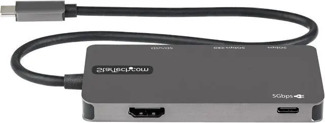 Alt view image 5 of 5 - StarTech USB C Multiport Adapter USB-C to 4K HDMI 100W Passthrough DKT30CHSDPD