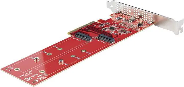 Alt view image 3 of 12 - StarTech Dual M.2 PCIe SSD Adapter Card DUALM2PCIECARDB