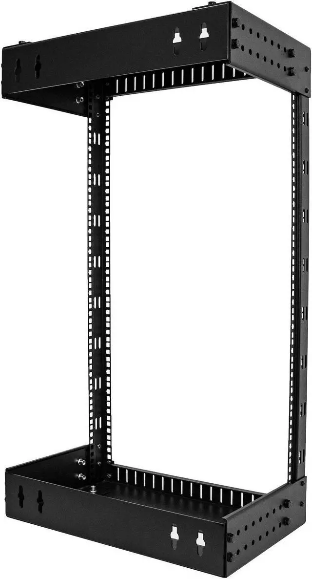 Alt view image 3 of 12 - StarTech.com RACK-18U-20-WALL-OA 18U 19" Wall Mount Network Rack - Adjustable Depth 12-20" 2 Post Open Frame Server Room Rack for AV/Data/ IT Communication/Computer Equipment/Switch w/Cage Nuts & Screws