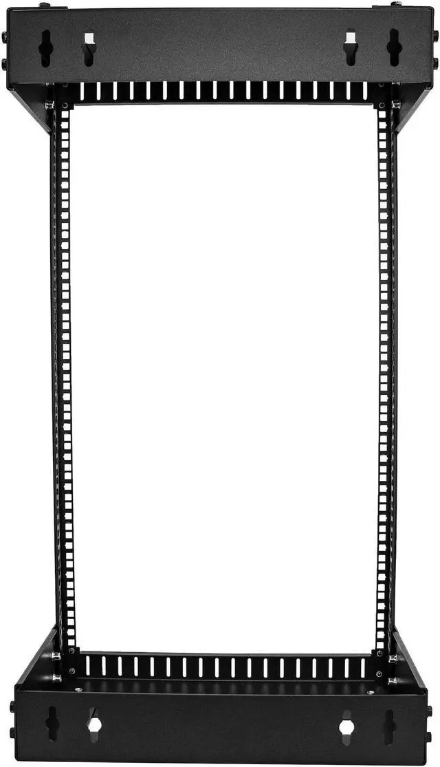 Alt view image 5 of 12 - StarTech.com RACK-18U-20-WALL-OA 18U 19" Wall Mount Network Rack - Adjustable Depth 12-20" 2 Post Open Frame Server Room Rack for AV/Data/ IT Communication/Computer Equipment/Switch w/Cage Nuts & Screws