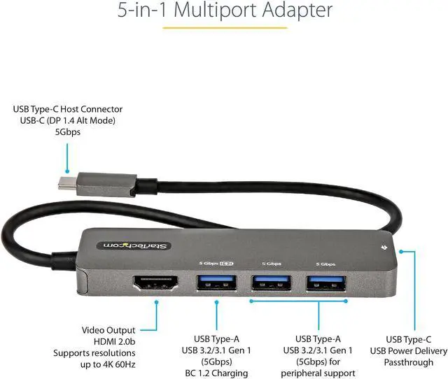 Alt view image 4 of 8 - StarTech.com multiport adapter USB-C