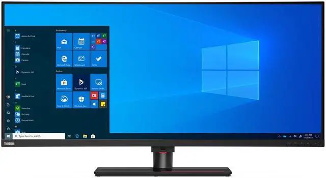 Alt view image 2 of 4 - Lenovo ThinkVision P40w-20 39.7" 5120 x 2160 (5K) 75 Hz Curved Monitor