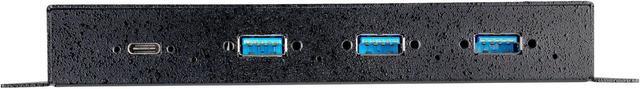 Alt view image 3 of 11 - StarTech 4 Port 10Gbps Metal Industrial USB C Hub HB31C3A1CME