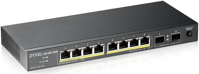Alt view image 2 of 4 - GS1100-10HP V2 UNMANAGE POE 8X
