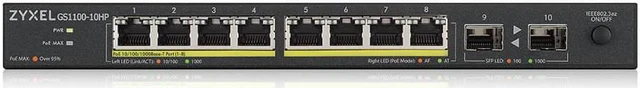 Alt view image 3 of 4 - GS1100-10HP V2 UNMANAGE POE 8X