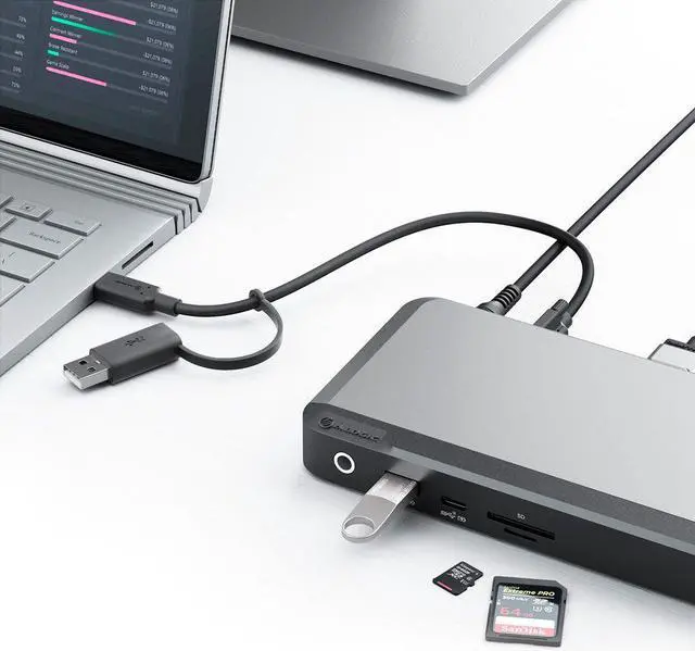 Alt view image 6 of 18 - ALOGIC Triple 4K Display Universal 100W Docking Station DUPRDX3WW