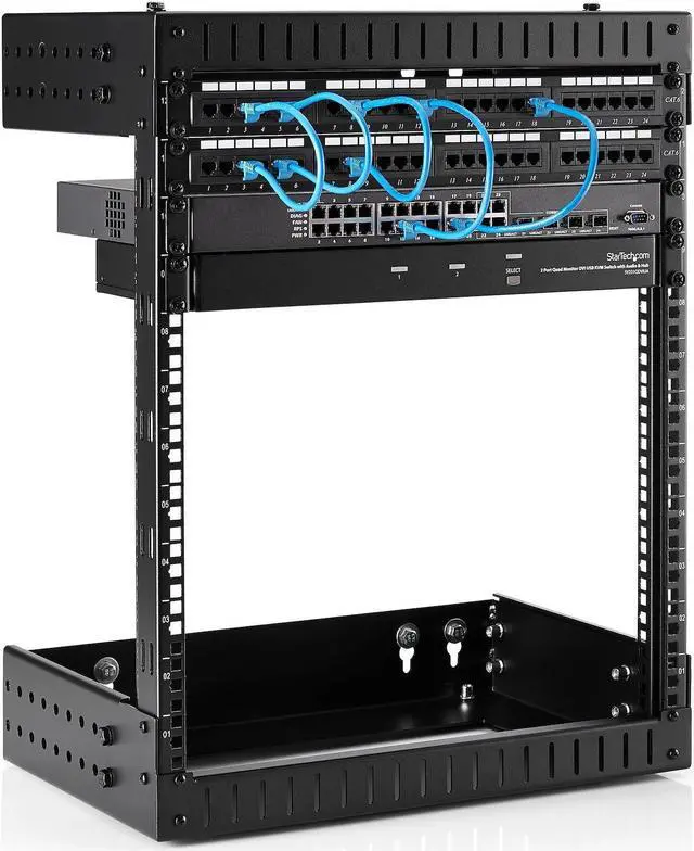 Alt view image 5 of 5 - StarTech.com 12U 19" Wall Mount Network Rack, Adjustable Depth 12-20" 2 Post Open Frame Server Room Rack for AV/Data/ IT